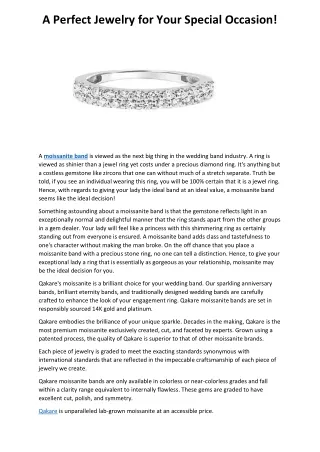 A Perfect Jewelry for Your Special Occasion! | Qakare