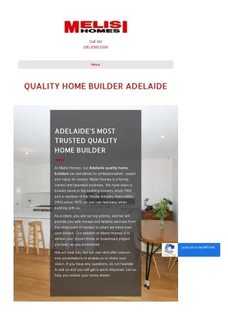 Quality Home Builder Adelaide