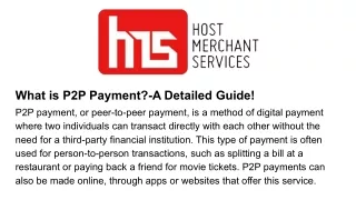 what is p2p payment a detailed guide