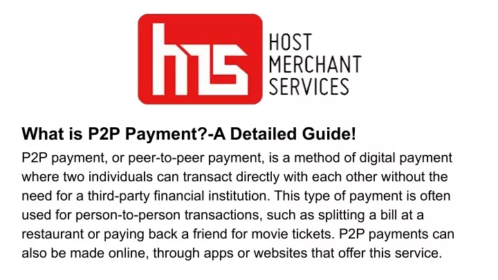 what is p2p payment a detailed guide