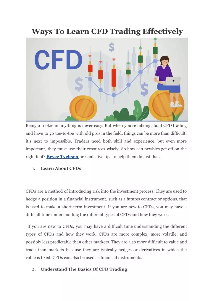 ways to learn cfd trading effectively