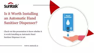 Is it Worth Installing an Automatic Hand Sanitiser Dispenser?
