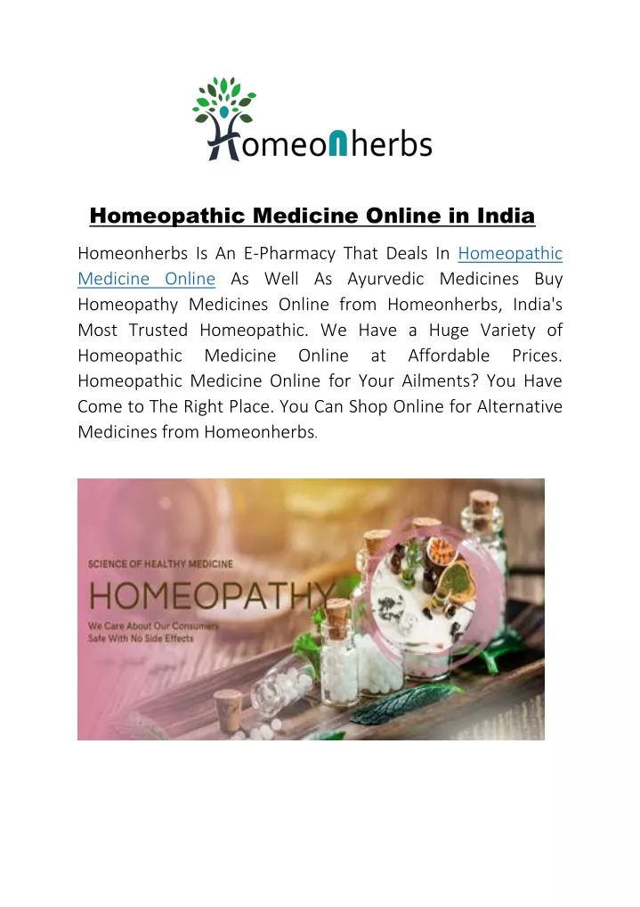 homeopathic medicine online in india