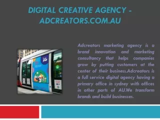 Digital Creative Agency - adcreators.com.au