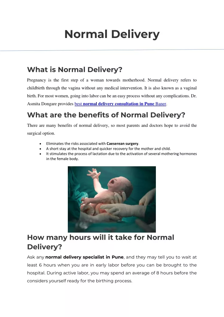 normal delivery