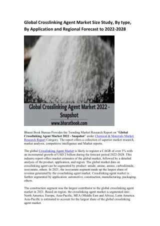 global crosslinking agent market size study