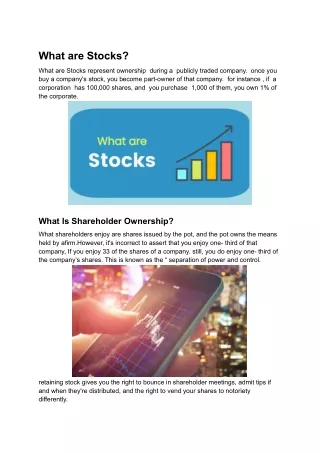 what are stocks