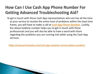 How Can I Use Cash App Phone Number For Getting Advanced Troubleshooting Aid?