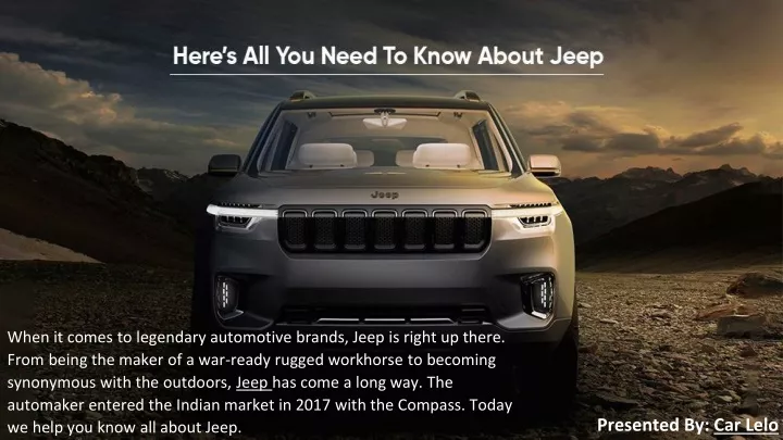 when it comes to legendary automotive brands jeep