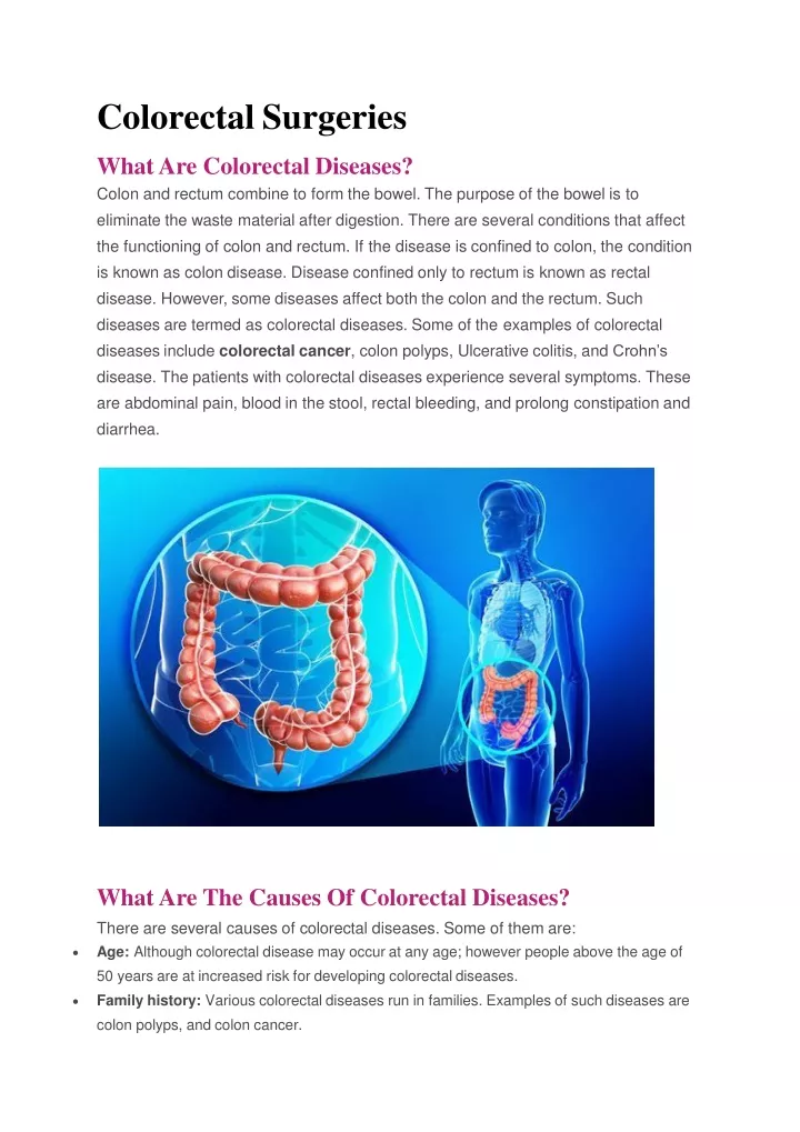 colorectal surgeries