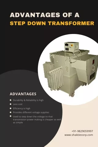 advantages of a step down transformer