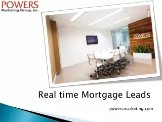 Real time mortgage leads