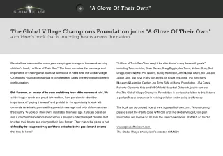 The Global Village Champions Foundation joins A Glove of their Own