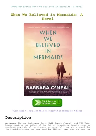 DOWNLOAD eBooks When We Believed in Mermaids A Novel