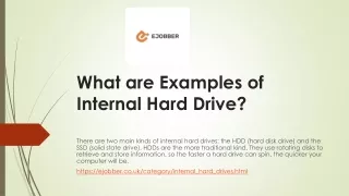 what are examples of internal hard drive
