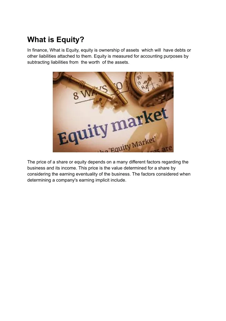what is equity