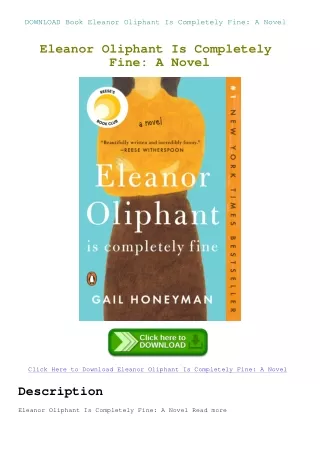 DOWNLOAD Book Eleanor Oliphant Is Completely Fine A Novel