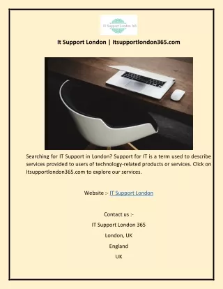 It Support London | Itsupportlondon365.com