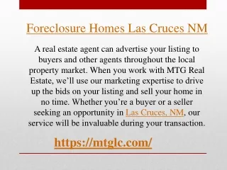 Foreclosure Homes Las Cruces NM
