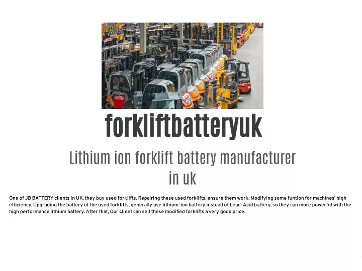forkliftbatteryuk lithium ion forklift battery