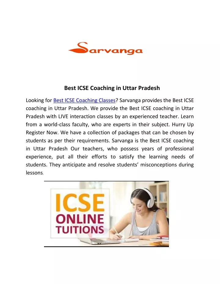 best icse coaching in uttar pradesh