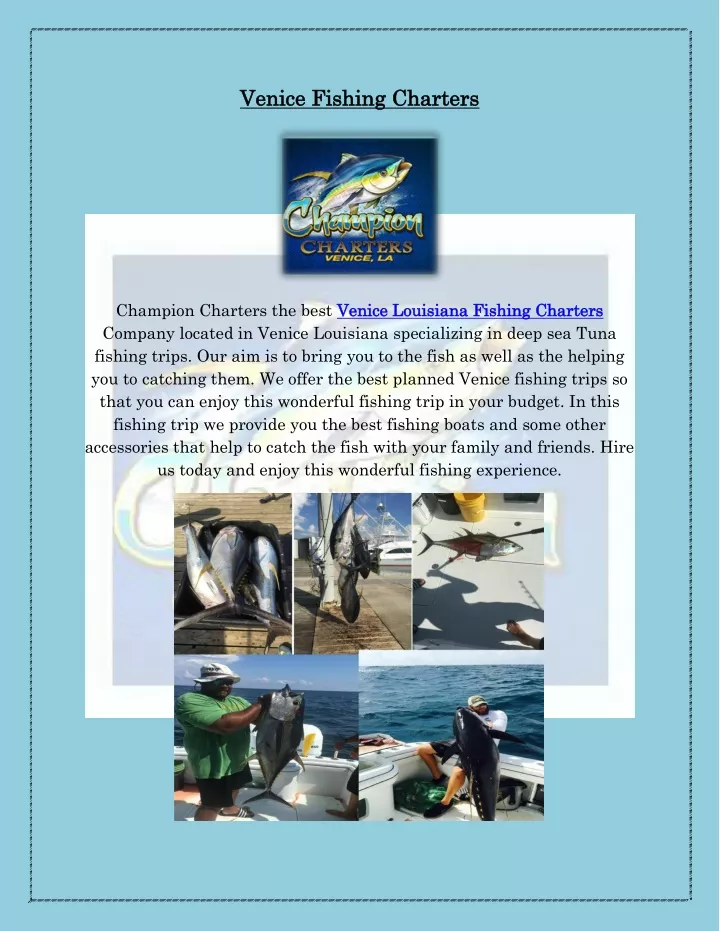 ven venice fishing ice fishing charters