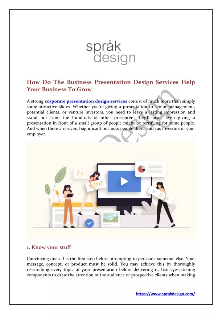 how do the business presentation design services