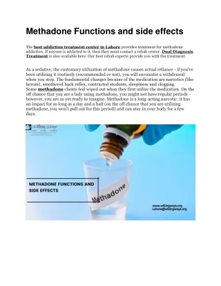 methadone functions and side effects