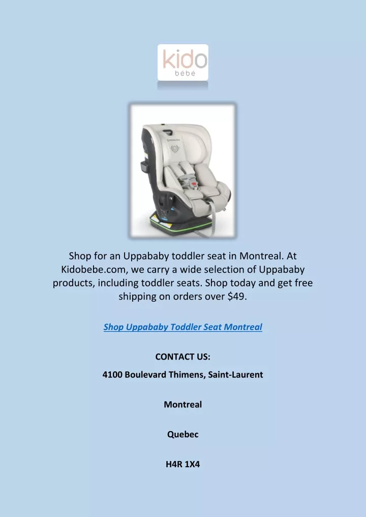 shop for an uppababy toddler seat in montreal