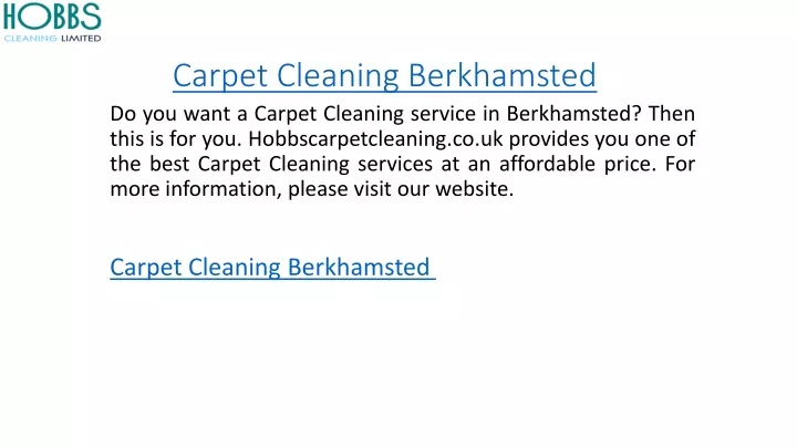 carpet cleaning berkhamsted