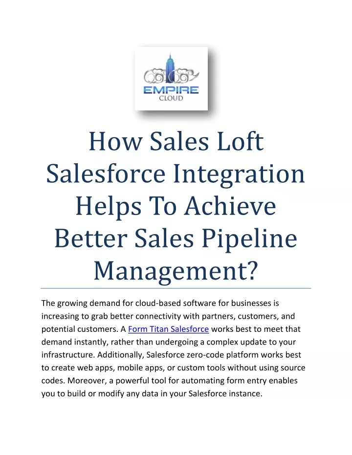 how sales loft salesforce integration helps