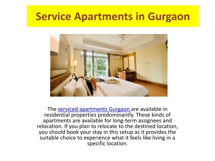 service apartments in gurgaon