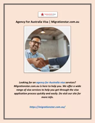 Agency For Australia Visa | Migrationstar.com.au