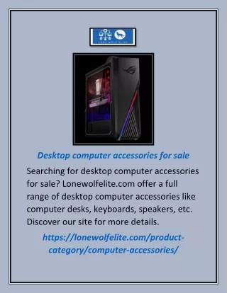Desktop Computer Accessories for Sale | Lonewolfelite.com
