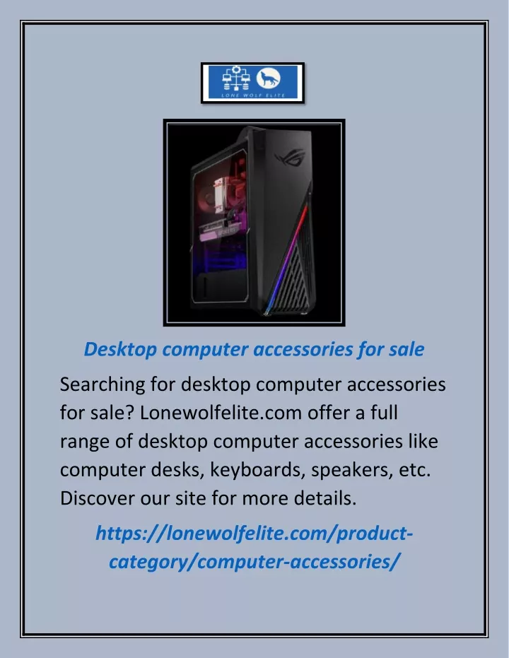 desktop computer accessories for sale