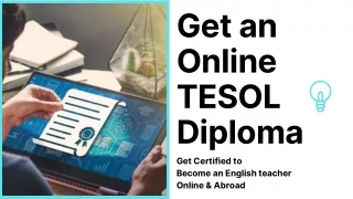 Get an Online TESOL Diploma