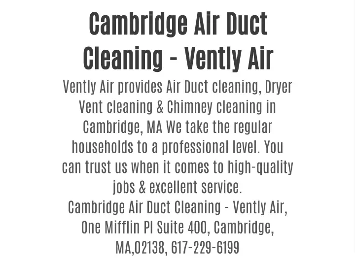 cambridge air duct cleaning vently air vently