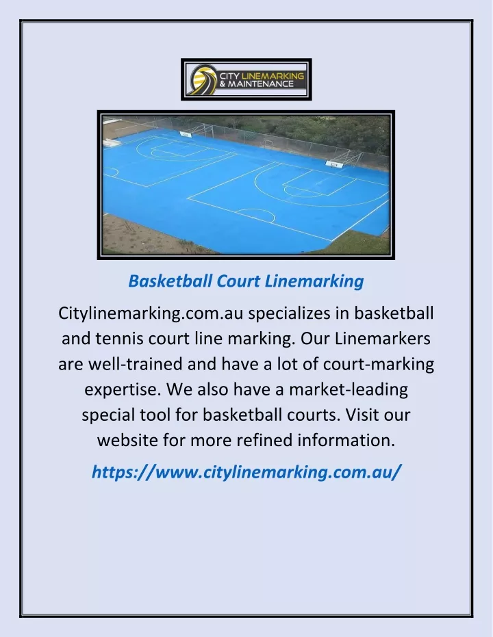 basketball court linemarking