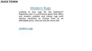 modern rugs