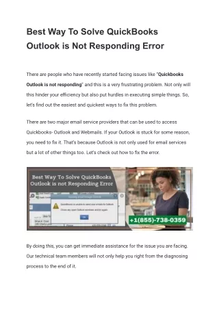 best way to solve quickbooks outlook