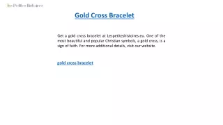 Gold Cross Bracelet Lespetiteshistoires.eu