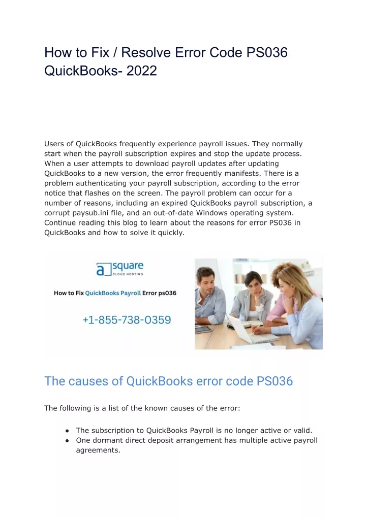how to fix resolve error code ps036 quickbooks