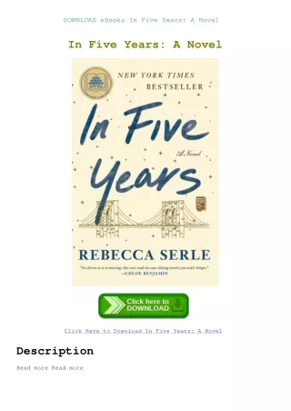 DOWNLOAD eBooks In Five Years A Novel