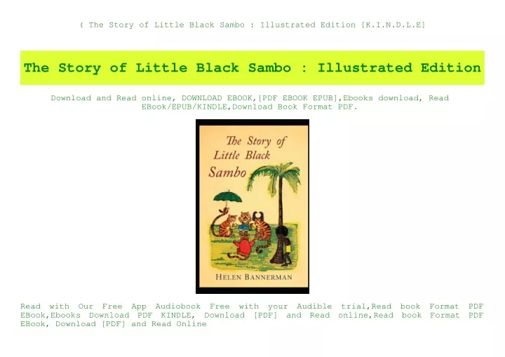 the story of little black sambo illustrated