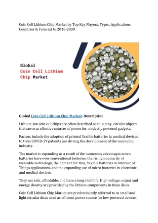 coin cell lithium chip market by top key players