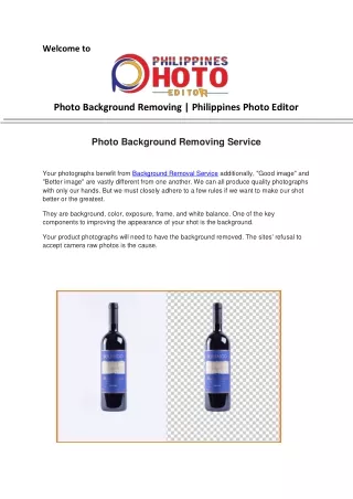 Photo Background Removing