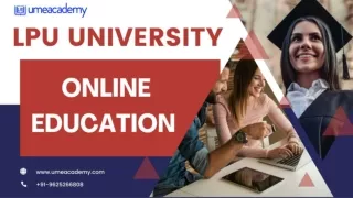 Lovely Professional University Online Learning from anywhere in the world!