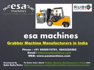 Grabber Machine Manufacturers in India | esa machines