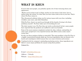 what is khus