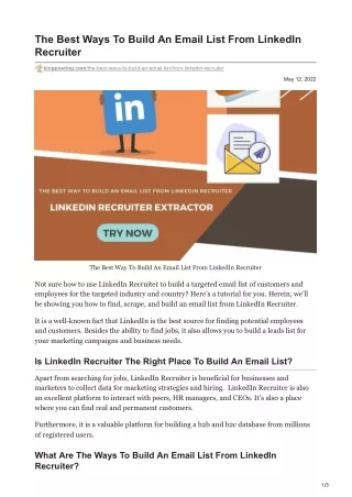 the best ways to build an email list from